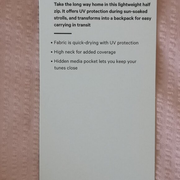 NWT LULULEMON PIMI Pink Half Zip Pack Light Pullover LS High Neck Top Size 4, 6 - Picture 11 of 11
